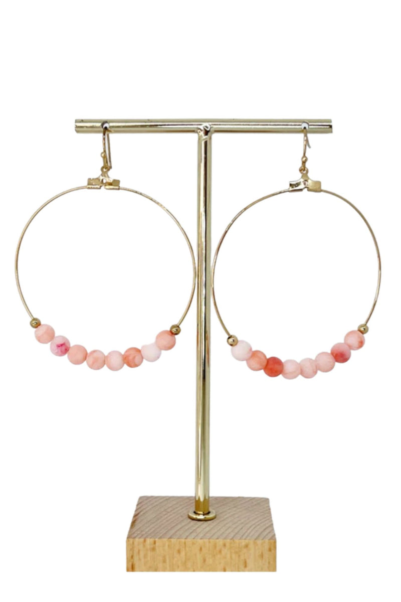 Island Tribe Earrings - Peachy Pink