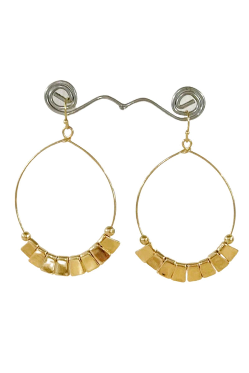 Nefertiti Hoop Earrings - Gold