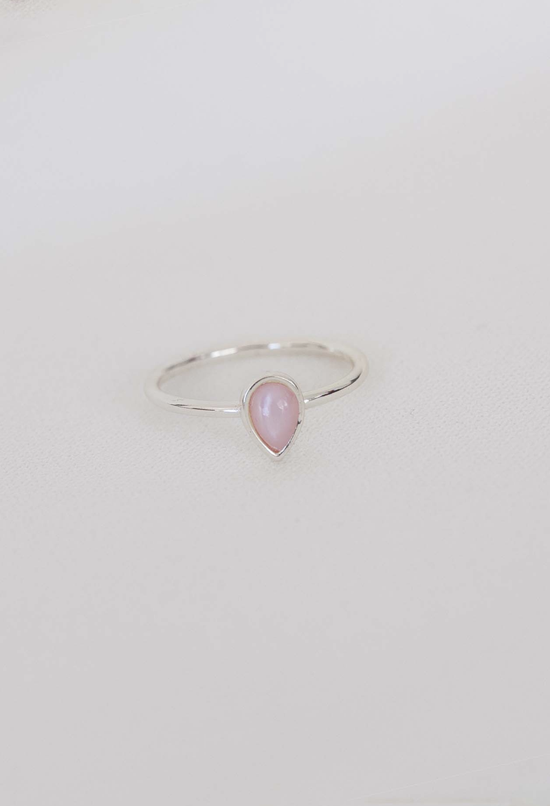 Selene Ring Rose Quartz - Silver