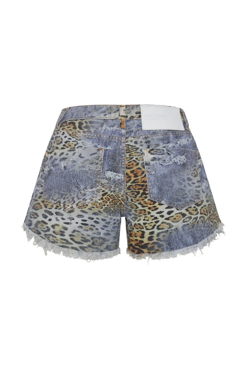 Truckers Mid Waist Relaxed Short - Leoparty