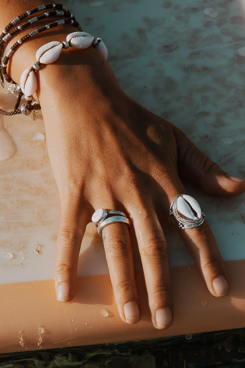 Coastal Beauty Cowrie Shell Ring