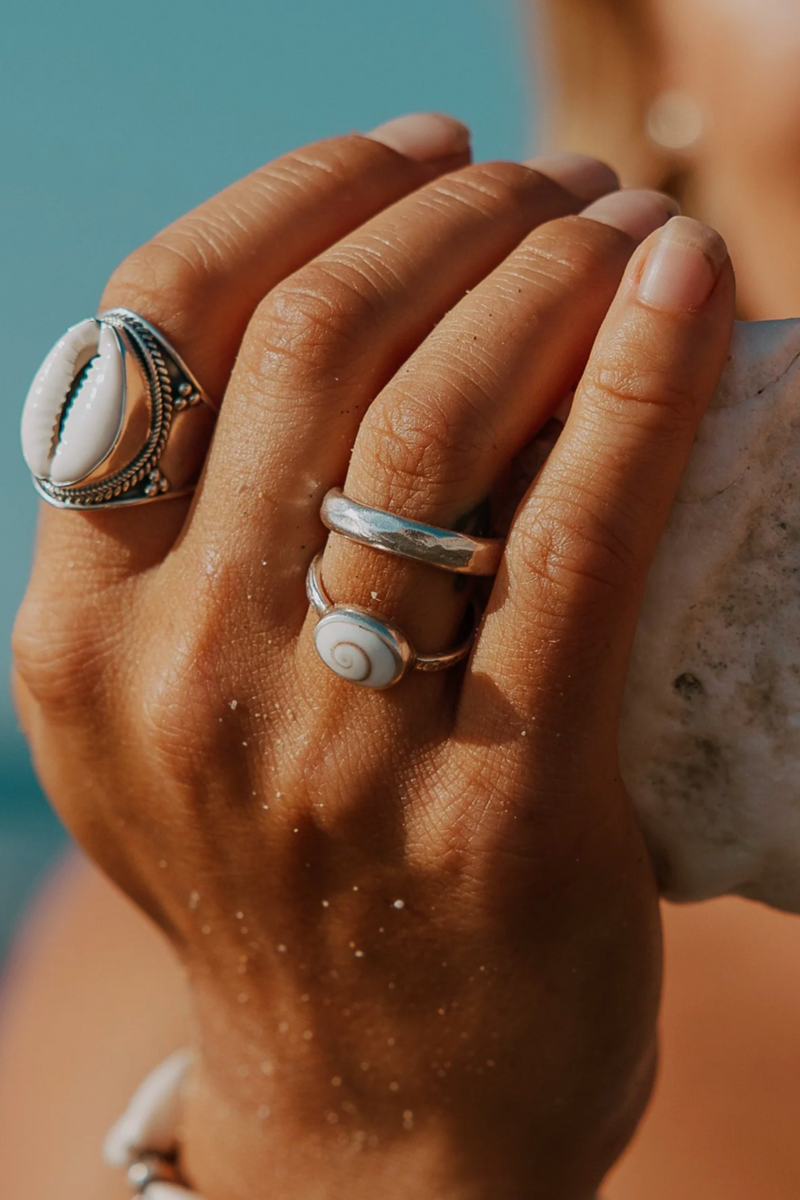 Coastal Beauty Cowrie Shell Ring