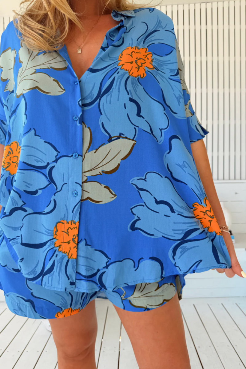 Flora Shorts - Blue Bell