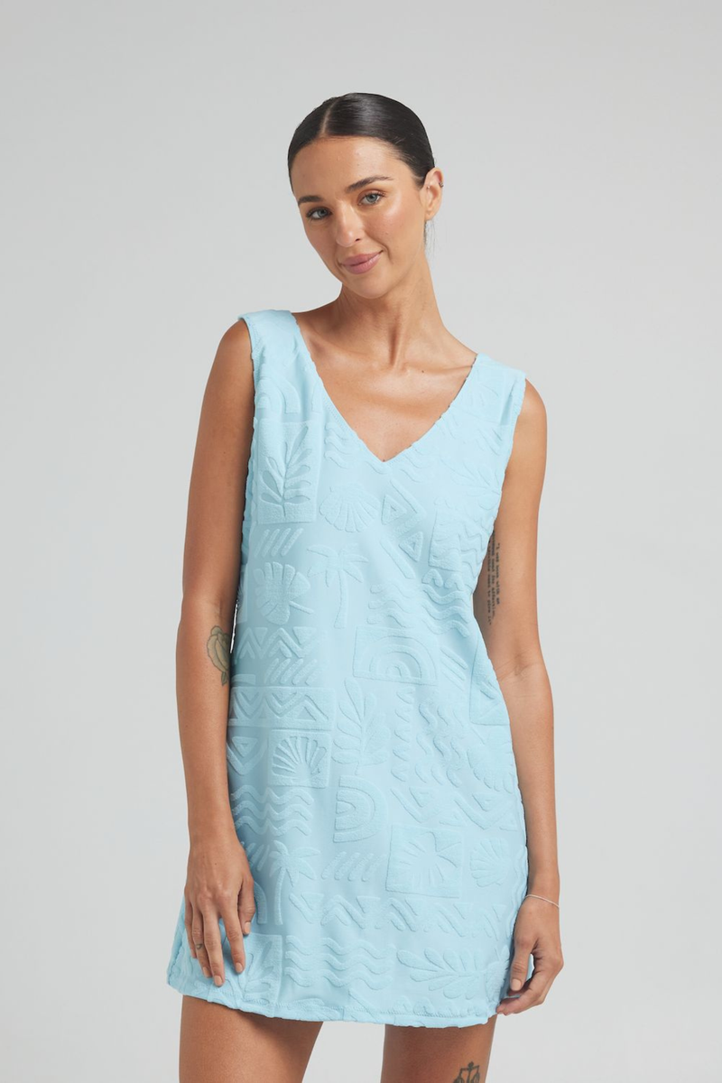 Mai Tai V Tunic Dress - Skylight