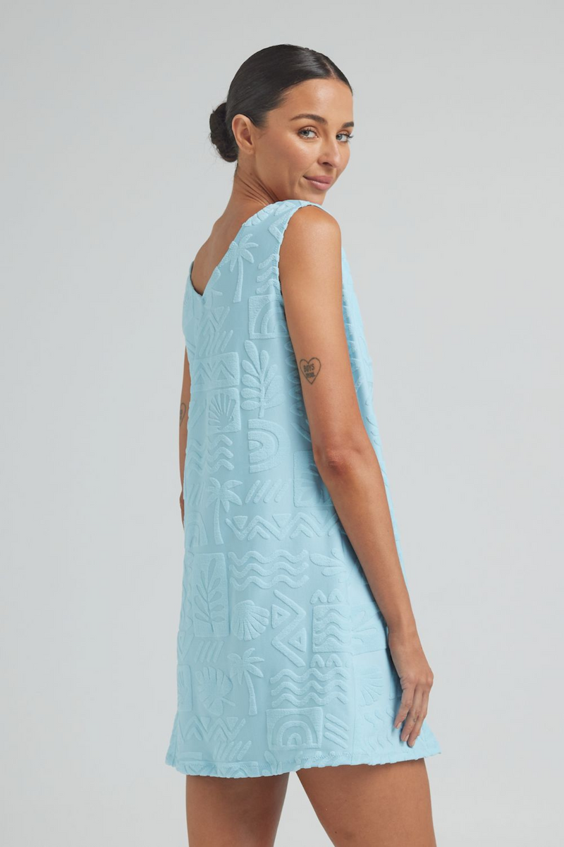 Mai Tai V Tunic Dress - Skylight