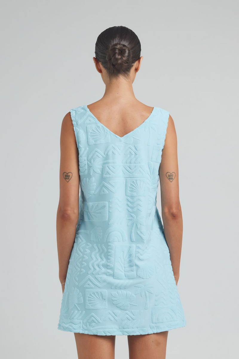 Mai Tai V Tunic Dress - Skylight