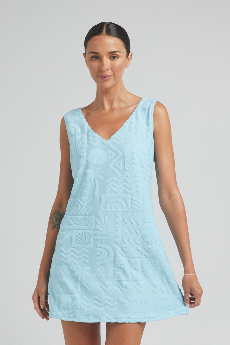 Mai Tai V Tunic Dress - Skylight