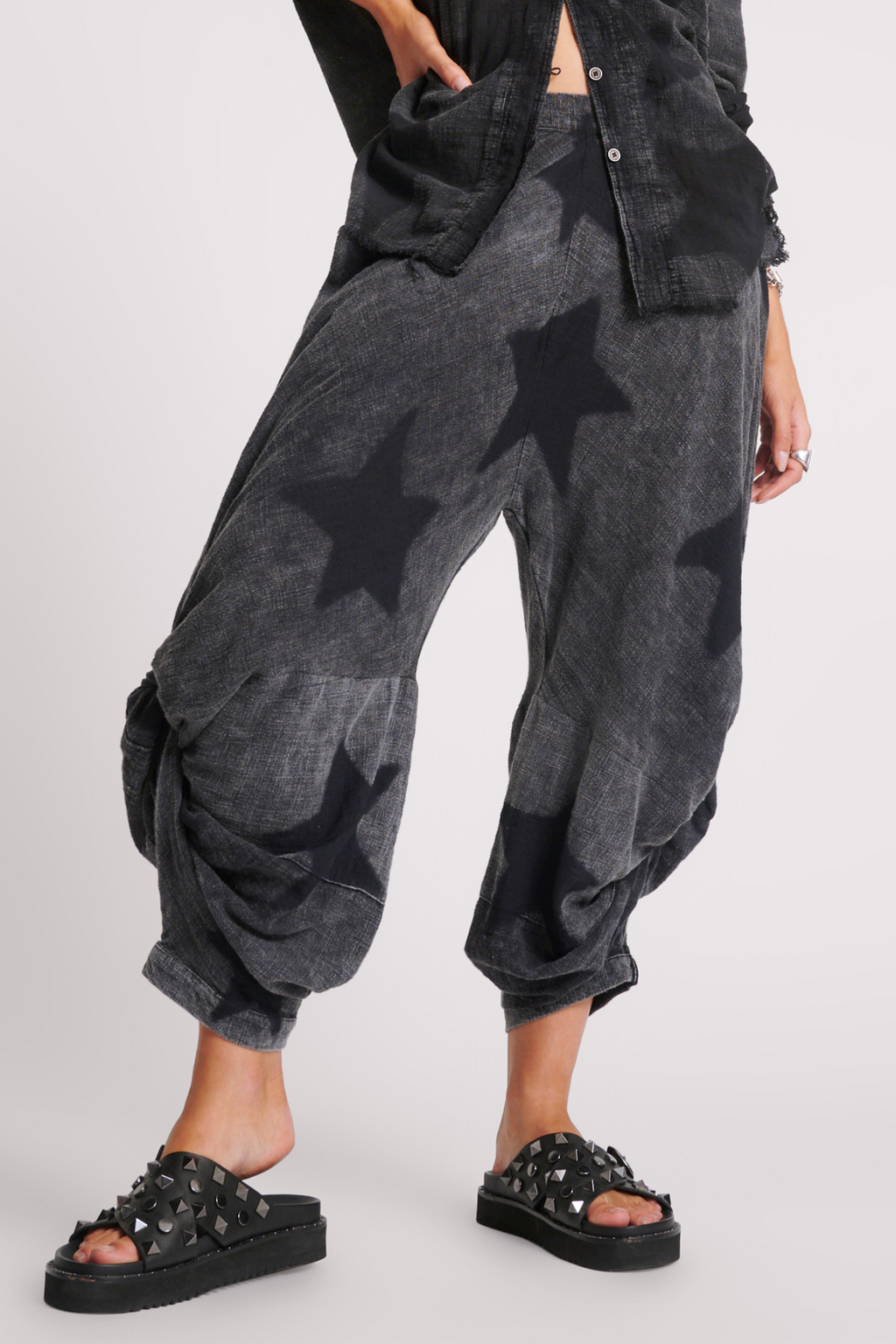 Muslin Gypsy Pants - Black Star