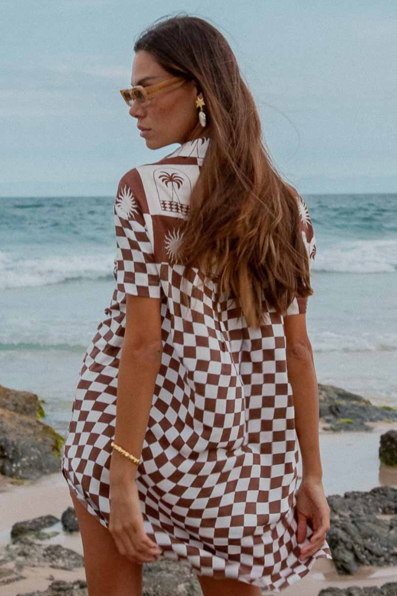 Palma Shirt Dress - Checkerboard