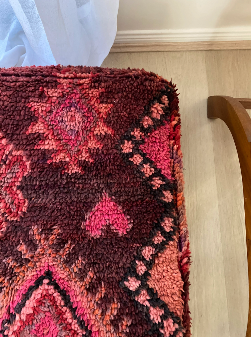 Pink Hearts Moroccan Floor Cushion