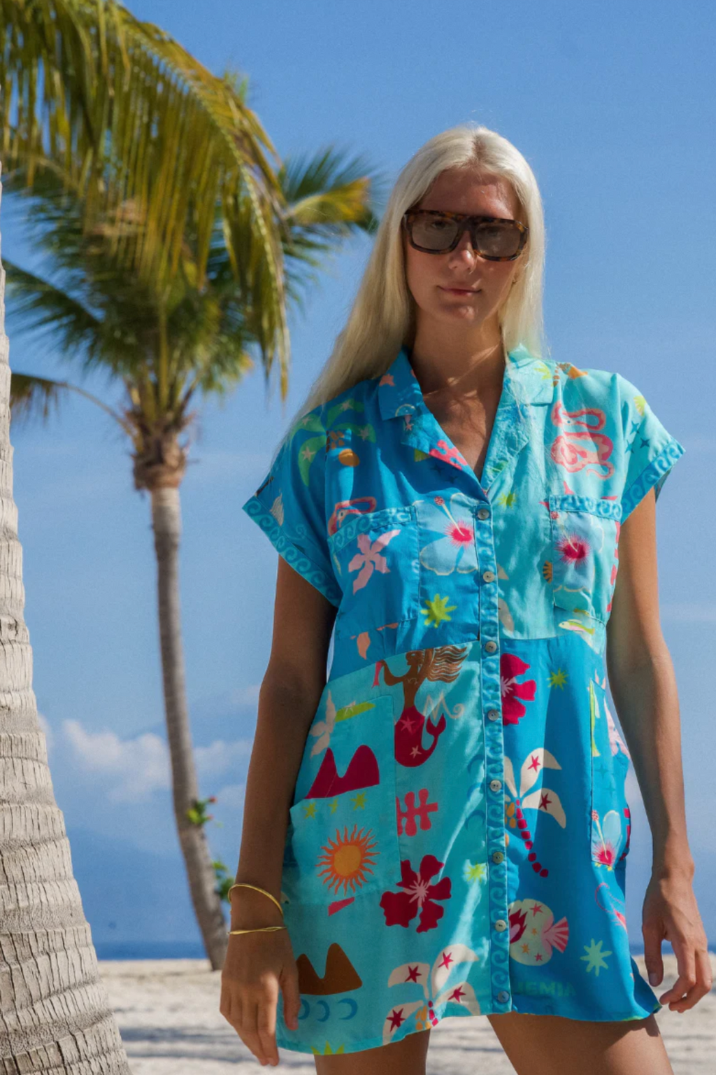 Shirt Dress - Blue Marlin