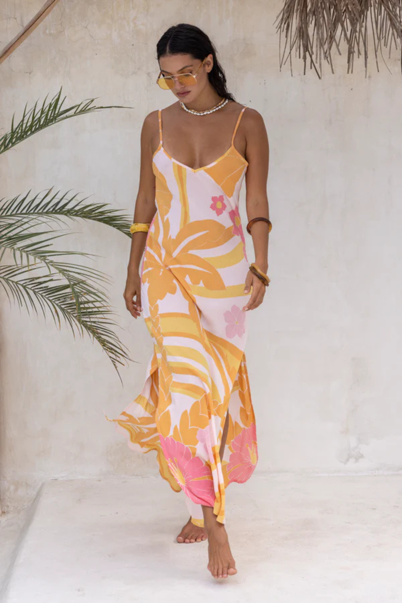 Summer Breeze Maxi Slip - Pink Flamingo