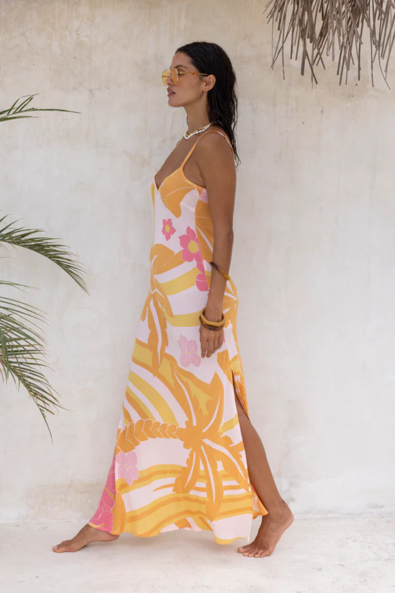 Summer Breeze Maxi Slip - Pink Flamingo