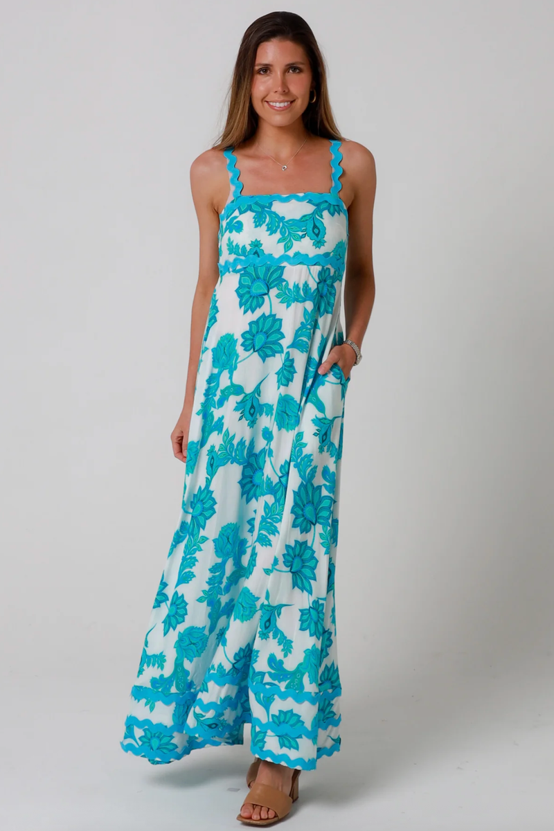 Wren Slip Dress - Blue Bloom