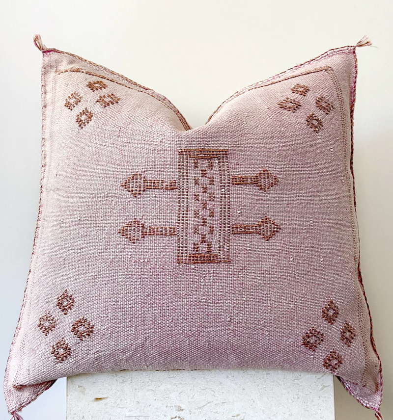 Cactus Silk Cushion - Desert Pink