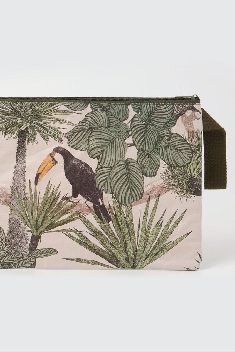 Canvas Pouch - Tropical Birds