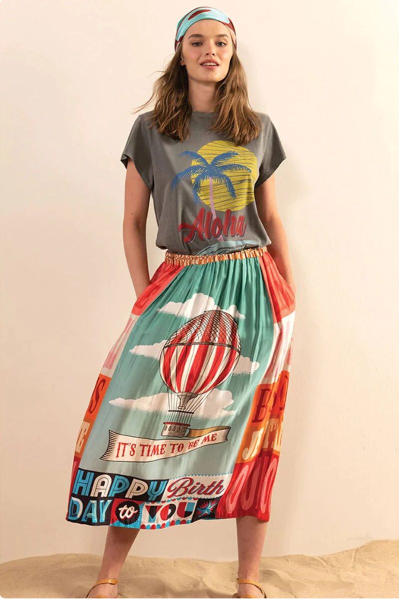Alexa Printed Skirt - Birthday