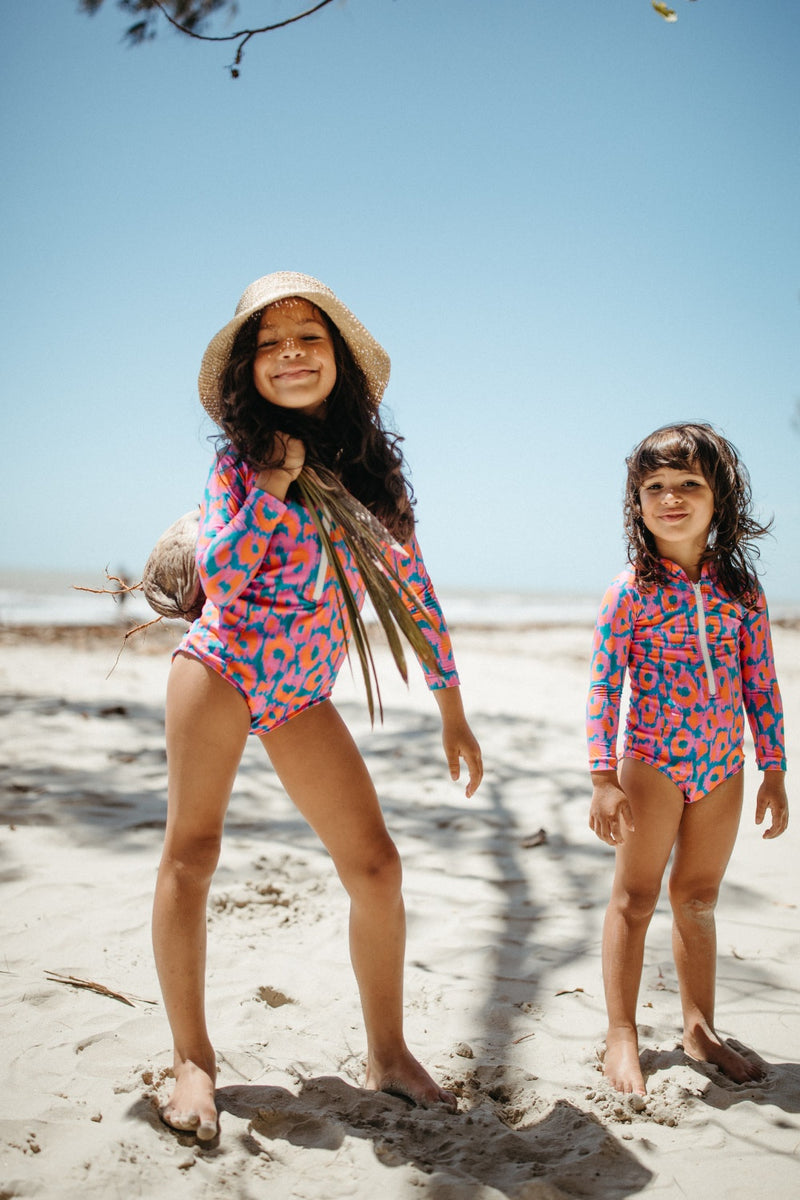 Girls Baja Long Sleeve Rash Vest - Noumea