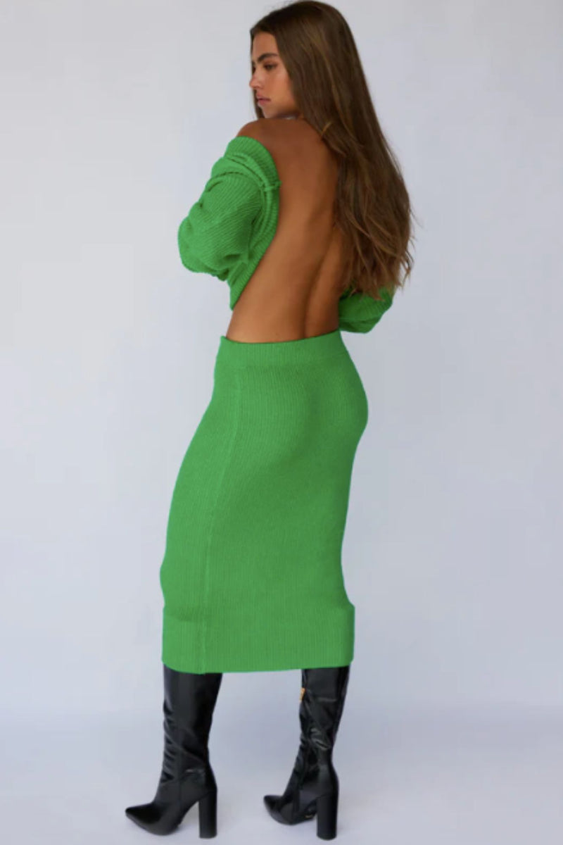 Maple Knit Skirt - Green