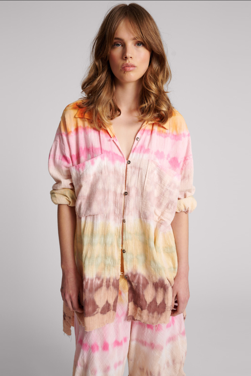 Muslin Longline Shirt - Mirage