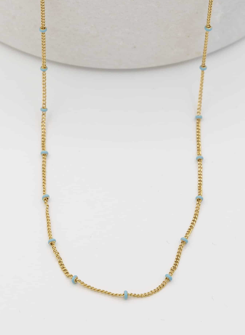Layer Me Necklace Blue - Gold