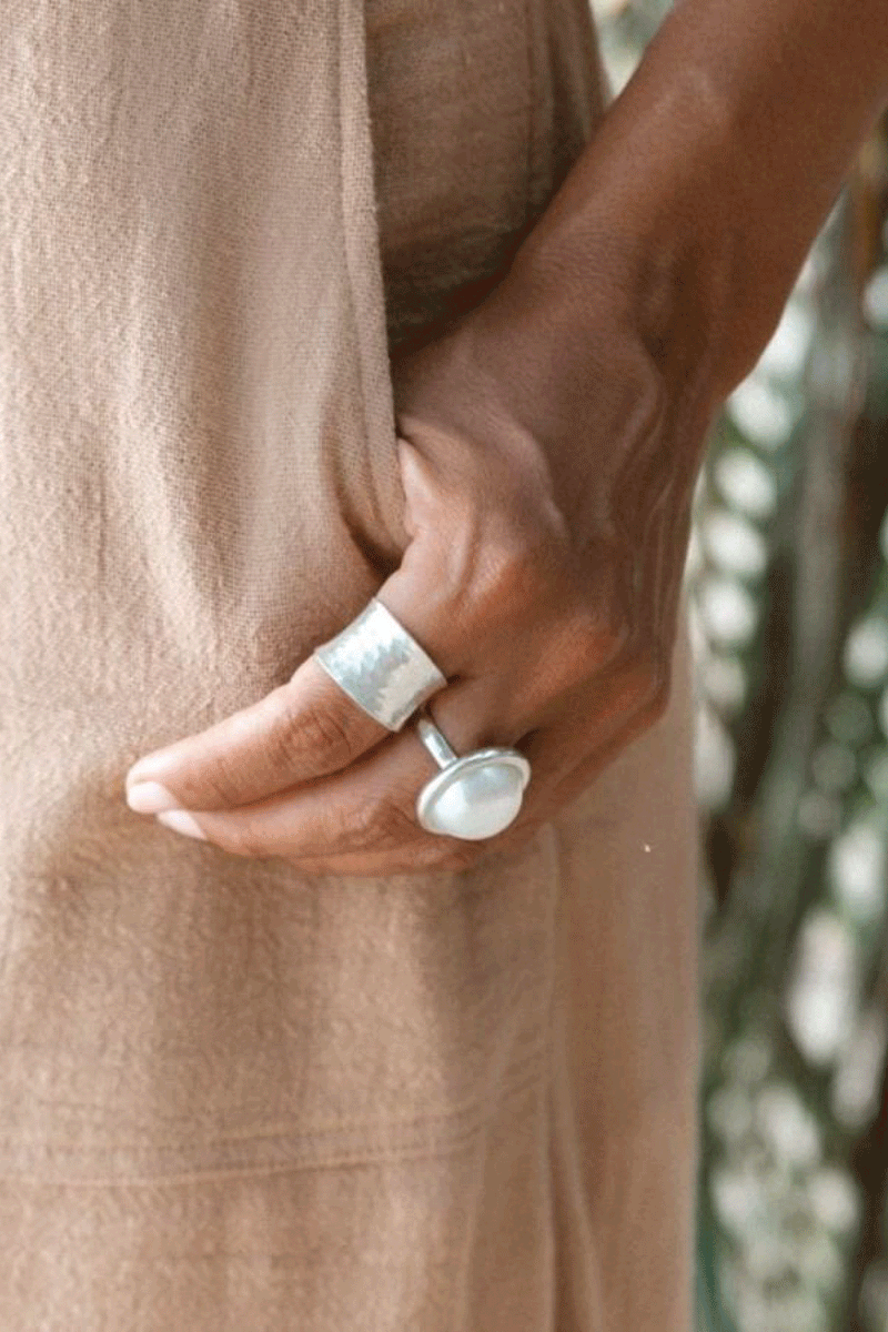 Silver Ripples - Short Ring