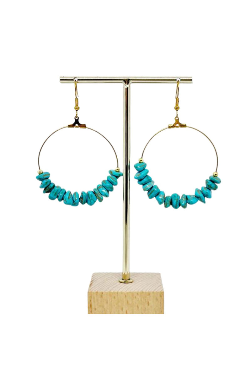 Turquoise Tribe Hoops